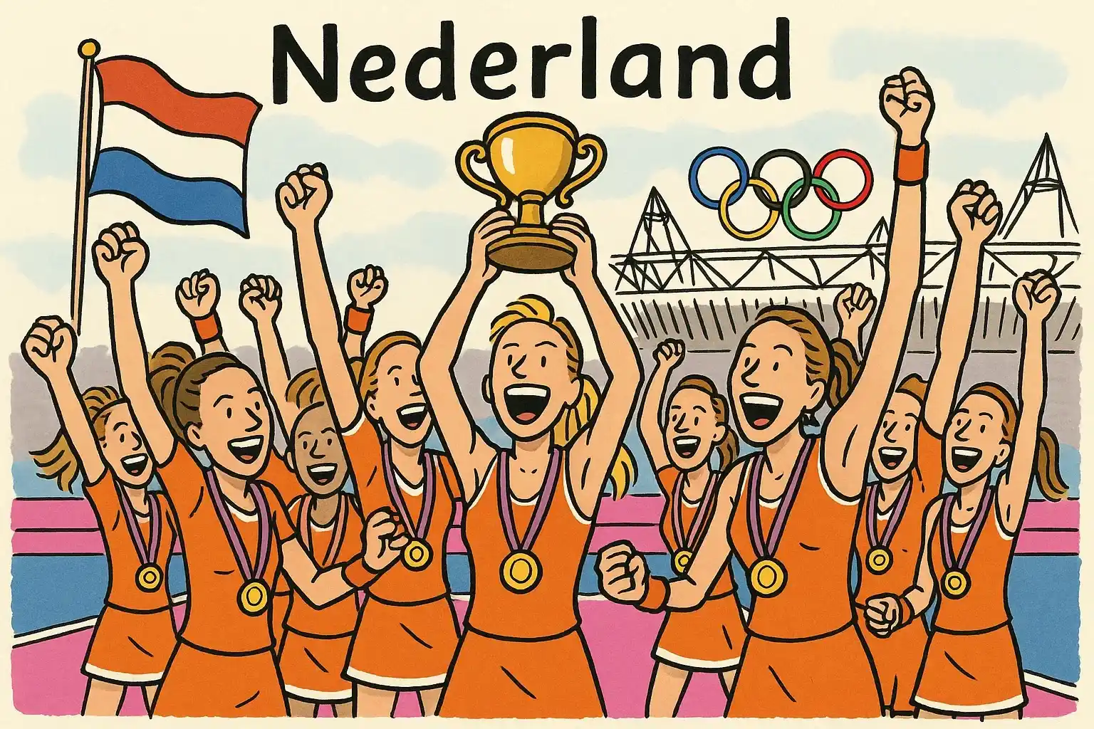 Nederlandse hockeydames winnen tweede opeenvolgende olympische titel in Londen 2012