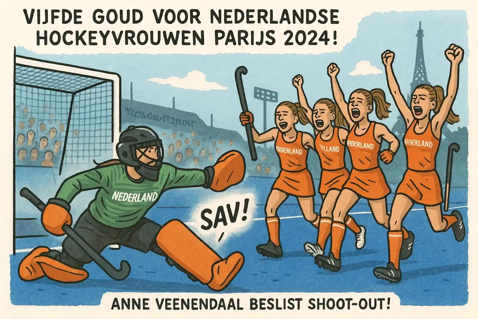 Nederlandse hockeydames winnen historische vijfde olympische goud in Parijs 2024 na shoot-outs