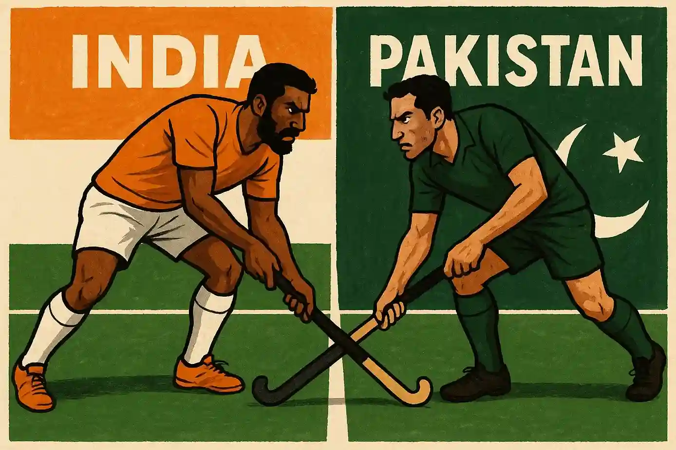 India versus Pakistan hockey rivaliteit op de Olympische Spelen