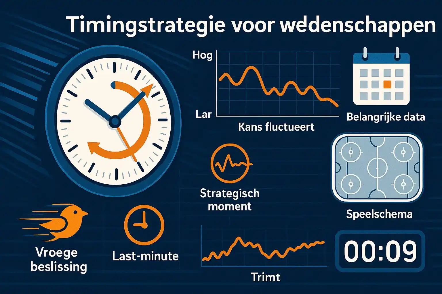 De Kunst van het Timen - Wanneer Je Weddenschap Plaatsen Timing strategie voor hockey weddenschappen met odds beweging grafiek
